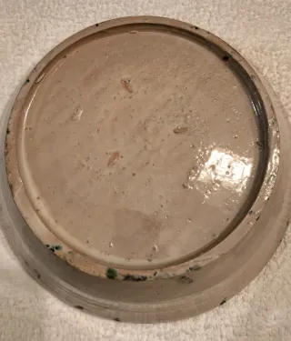 Lebrillo Fajalauza Pájaro Azul y Verde