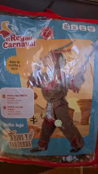 Disfraz Indio Niño Talla 2/3