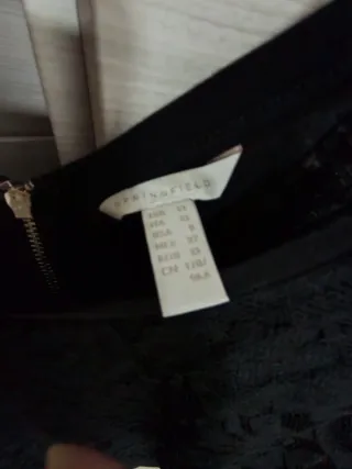 Camiseta negra encaje cremallera Talla XL