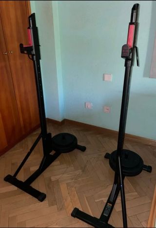 PESAS BANCO DE MUSCULACION RECLINABLE y RACK