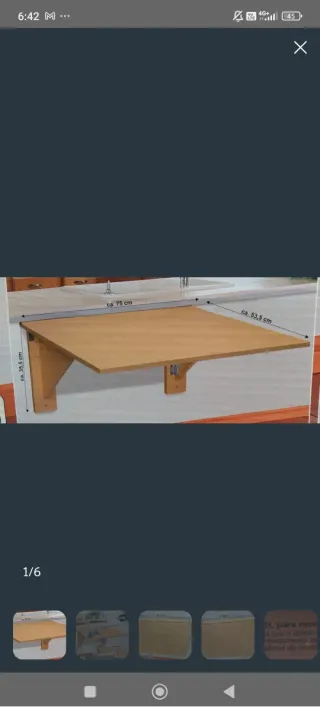 Mesa plegable madera nueva