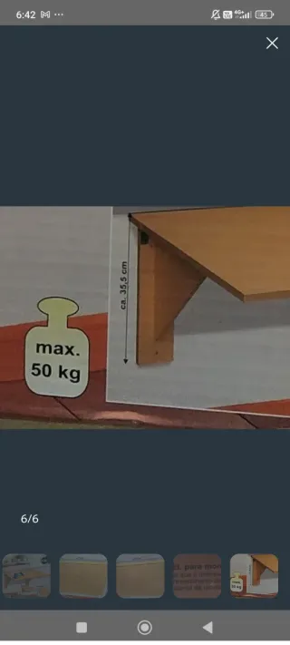 Mesa plegable madera nueva