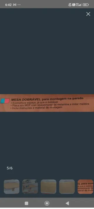 Mesa plegable madera nueva