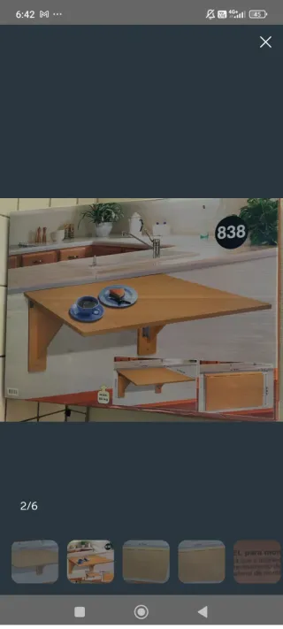 Mesa plegable madera nueva