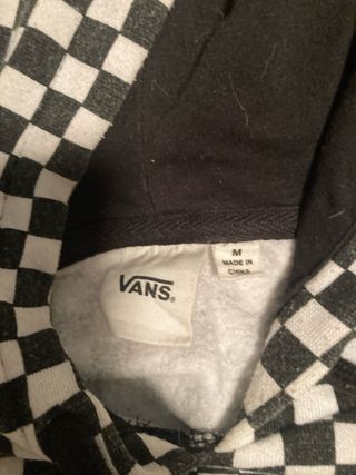 Sudadera Vans Unisex Cuadros Blanco y Negro
