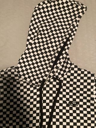 Sudadera Vans Unisex Cuadros Blanco y Negro