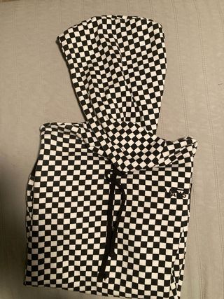 Sudadera Vans Unisex Cuadros Blanco y Negro