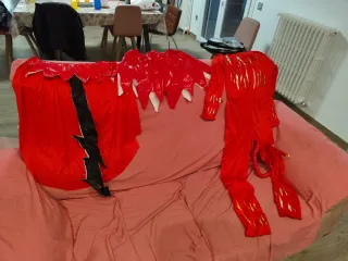 Disfraz Diablesa Talla Única Rojo y Dorado