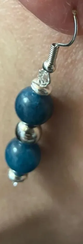 Bracciale e orecchini in apatite fatti a mano