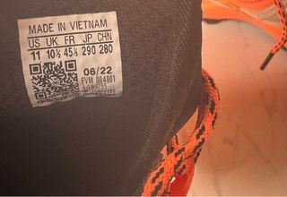 Zapatillas deportivas hombre naranja y beige