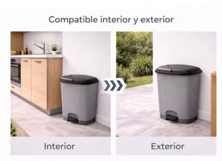 Cubo Basura Cocina Pedal 15L Plástico