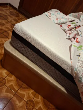 Cama canapé abatible 1.05x190 + colchón