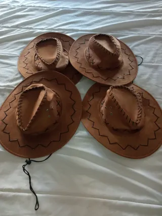 4 Sombreros Cowboy Marrones Sin Estrenar