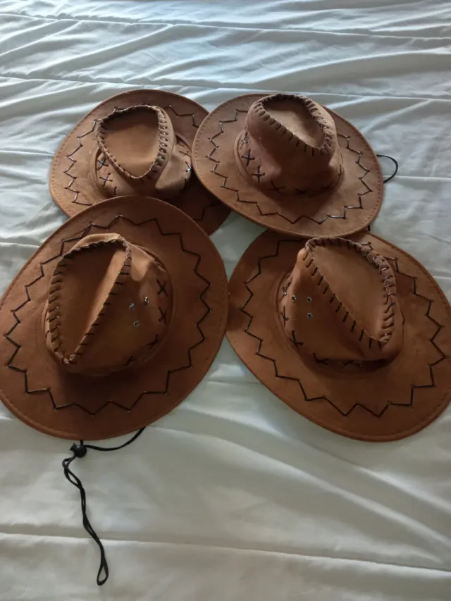 4 Sombreros Cowboy Marrones Sin Estrenar
