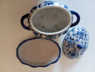 Bombonera Vintage Cerámica 3 Piezas