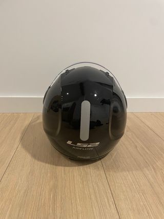 Casco Moto LS2 Negro con Visera. Talla 2