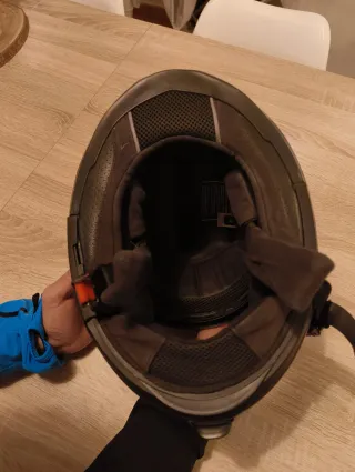 Casco de moto negro MAQUINA