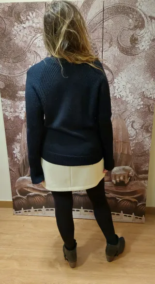 Jersey cuello alto y falda