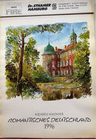 Calendario acuarela Romantisches Deutschland 1996
