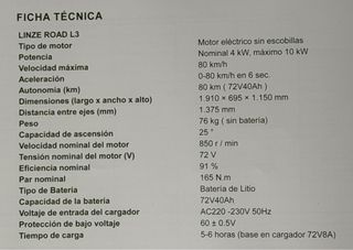 Moto Eléctrica - Linze Road L3 Blanca