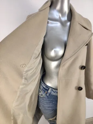 Cappotto donna doppio petto beige