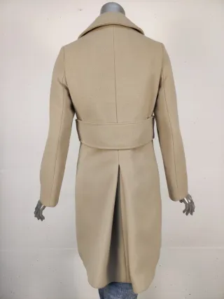 Cappotto donna doppio petto beige