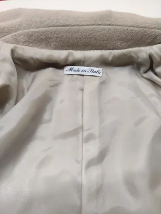 Cappotto donna doppio petto beige