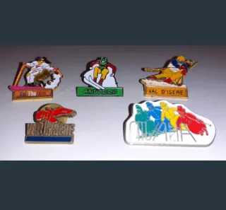 Lote 5 Insignias Pin Esquí