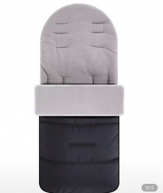 Saco universal invierno capazo gris y negro.