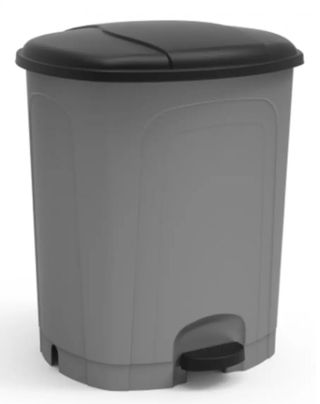 Cubo basura cocina pedal 25L diseño bicolor