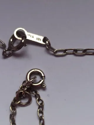 4 collares gargantillas plata antiguos 925 cadena'