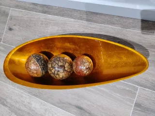 Cuenco Decorativo cobre-naranja y Negro