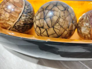 Cuenco Decorativo cobre-naranja y Negro