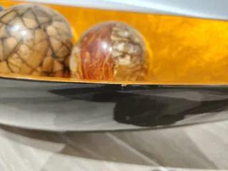 Cuenco Decorativo cobre-naranja y Negro