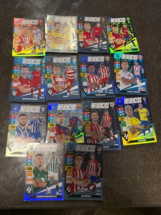 Lote 14 cromos Adrenalyn Influencers