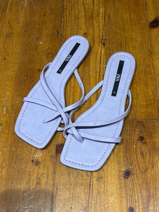 Sandalias Zara Moradas Talla 38