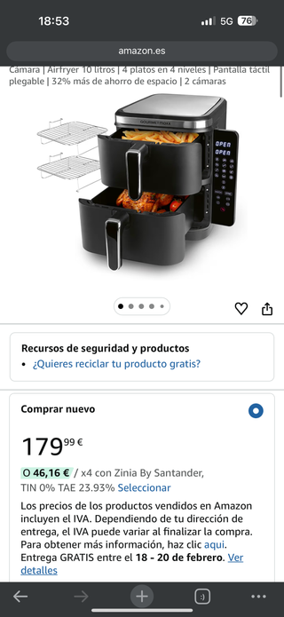 Freidora de Aire GOURMETmaxx FryUp Doble