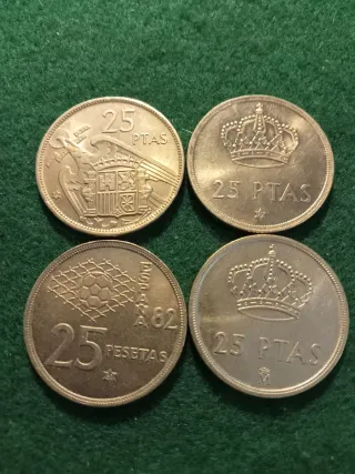 28 Monedas 25 Pesetas
