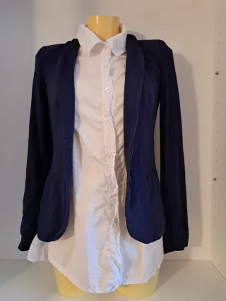 Americana Azul Marino Talla S Stradivarius