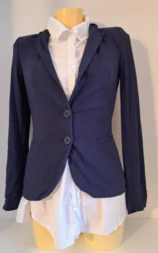 Americana Azul Marino Talla S Stradivarius