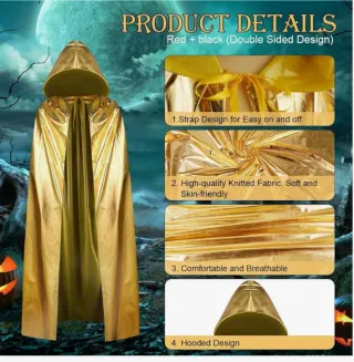 Disfraz Capa de Medieval Vampiro Adulto 160-165 cm