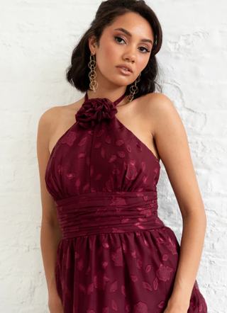 Vestido Fiesta Largo Halter Maya Deluxe Petite