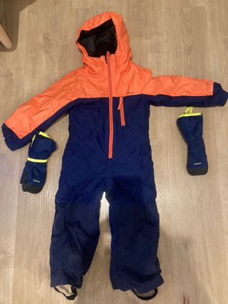 Mono de Nieve Infantil Wedze Naranja/Azul