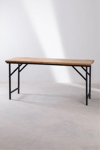 Escritorio plegable de madera reciclada