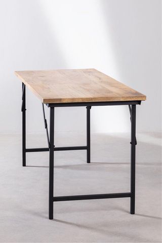 Escritorio plegable de madera reciclada