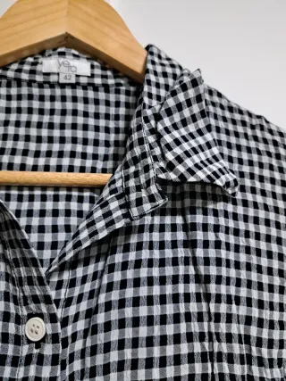 Blusa Yera cuadros sin mangas talla 42