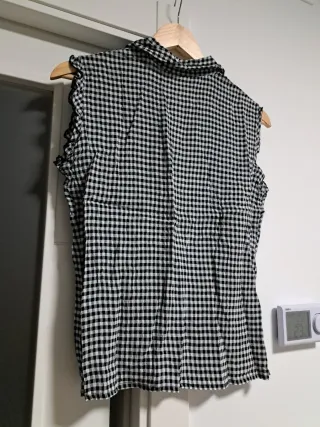 Blusa Yera cuadros sin mangas talla 42