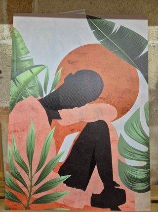 Tela stampata con figura astratta