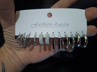 Set 12 orecchini donna argento