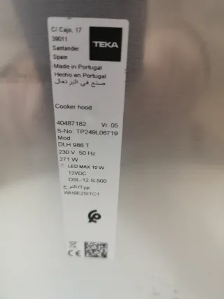 Campana Extractora TEKA DLH986T